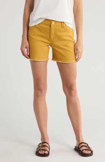 Democracy High Waist Fray Hem Denim Shorts