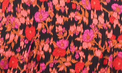 Cece Floral Open Back Long Sleeve Maxi Dress In Multi