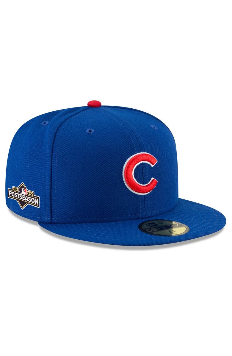 New Era Men's New Era  Royal Chicago Cubs 2025 MLB Postseason Side Patch 59FIFTY Fitted Hat, Main, color, 