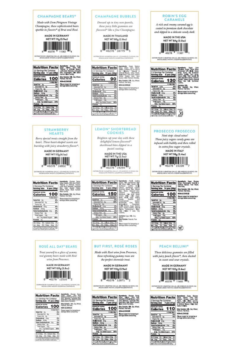 sugarfina La Vie En Rose 9-Piece Mini Candy Trunk, Alternate, color, 