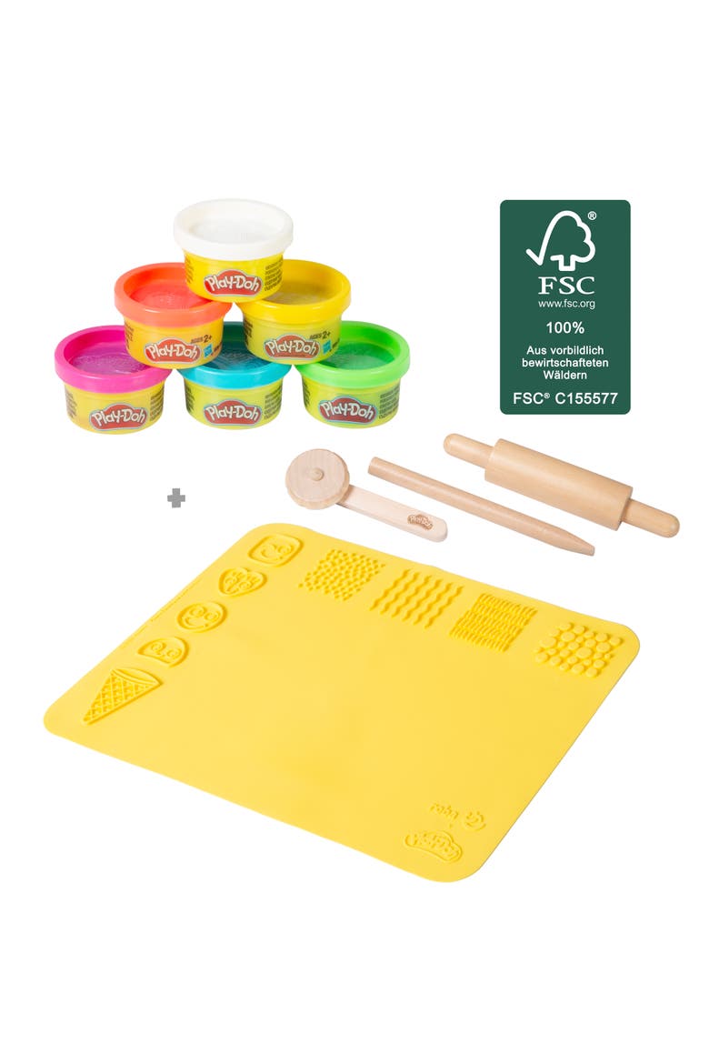 School Desk Set, Wooden Chair, 6 Colors, Apron, Tools, 3D Mat, Kids 3+, Alternate, color, Multicolored