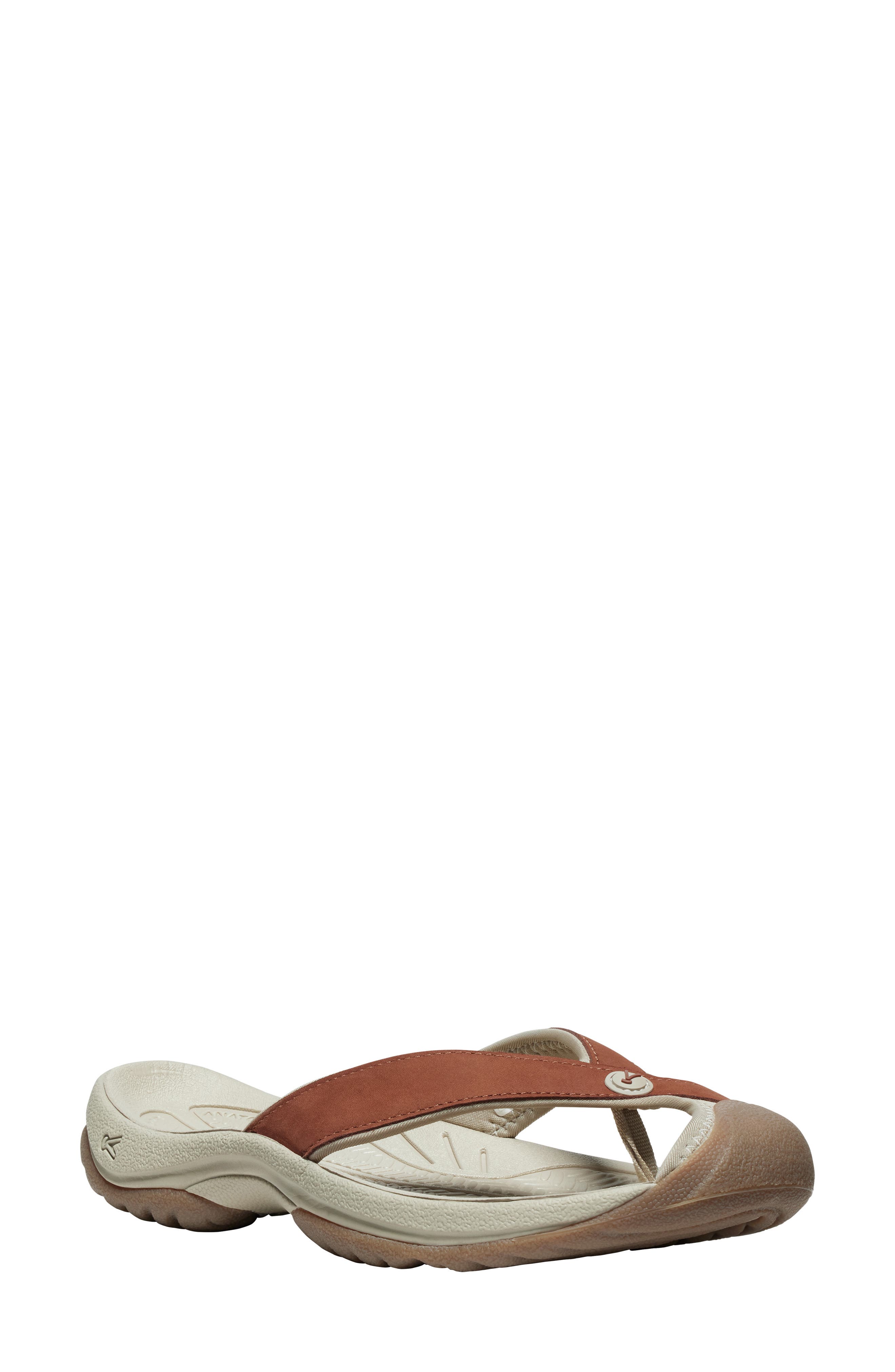 KEEN Waimea Waterproof Flip Flop, Main, color, Sorrel Horse/ Plaza Taupe