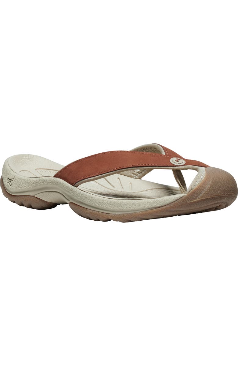 KEEN Waimea Waterproof Flip Flop, Main, color, Sorrel Horse/ Plaza Taupe