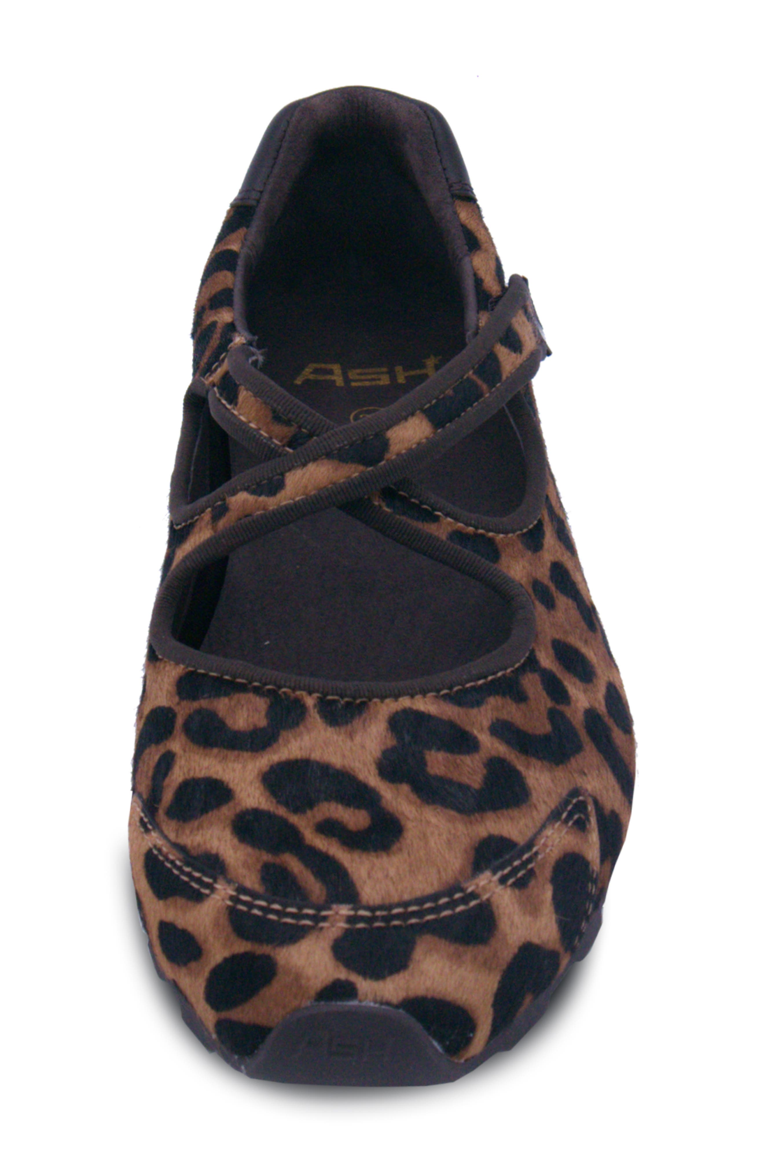 Kore Mary Jane Genuine Calf Hair Flat, Alternate, color, LEOPARD
