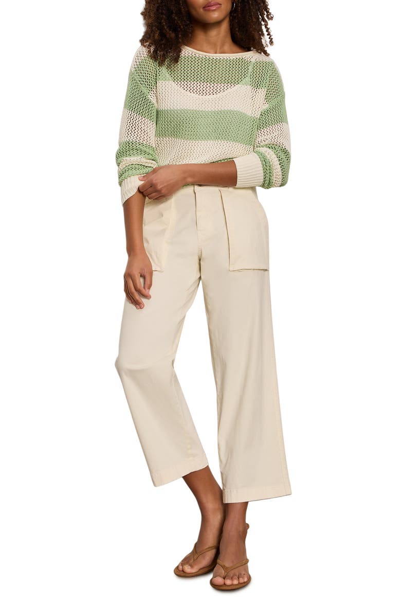 Ranger Relaxed Straight Leg Stretch Cotton Crop Pants, Alternate, color, COLLAGEN WHITE