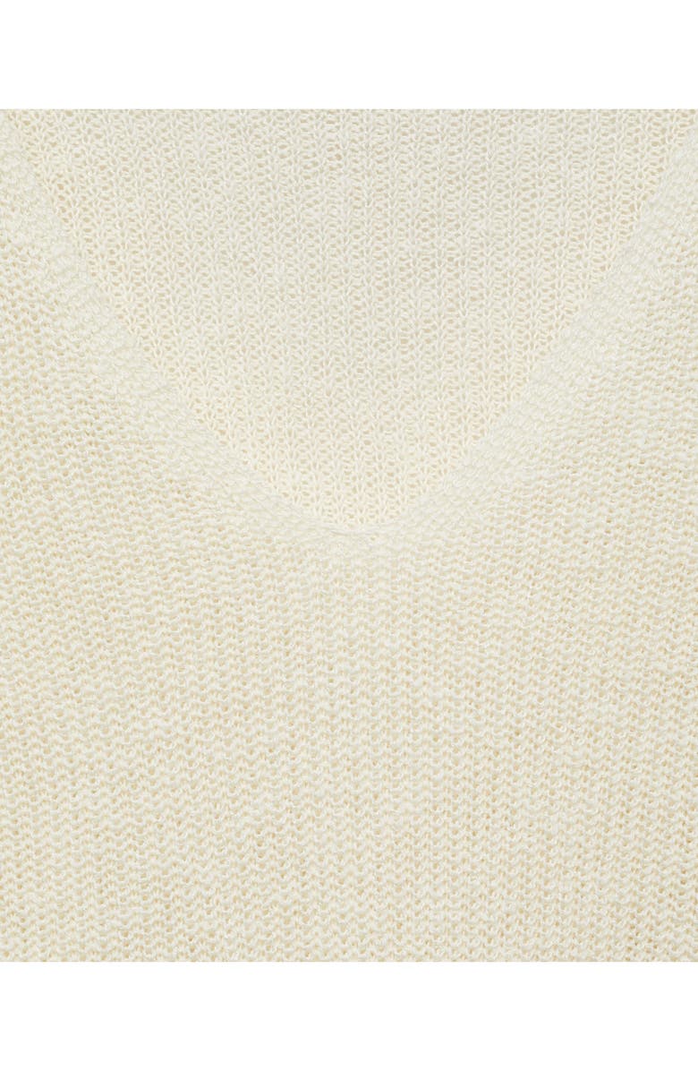 MANGO V-Neck Sweater, Alternate, color, Ecru