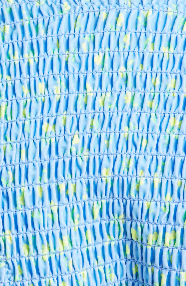 Kulani Kinis Smocked Side Tie Bikini Bottoms, Alternate, color, Lemon Bloom