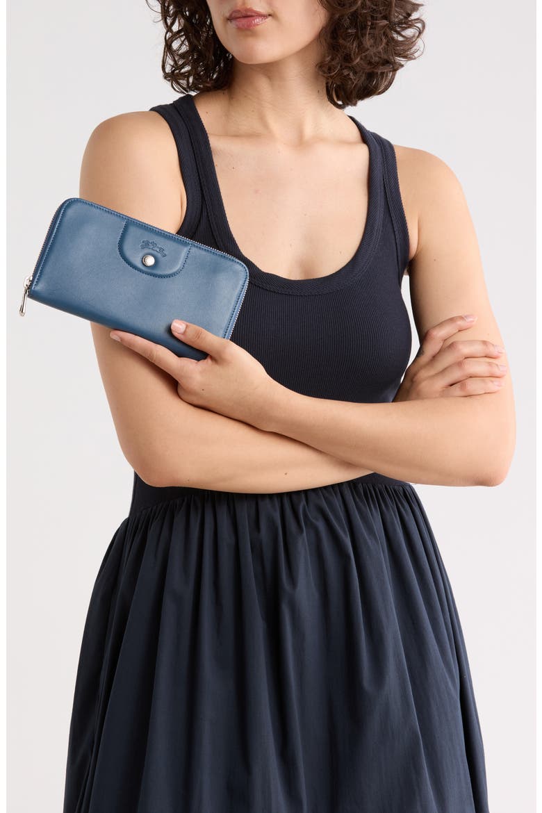 Le Pliage Center Zip Wallet, Alternate, color, PILOT BLUE