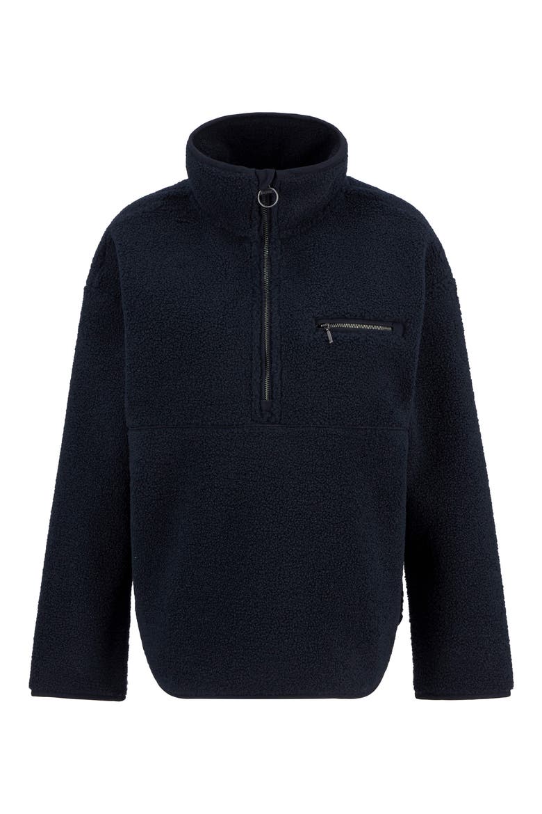 Mersea Fleece Half Zip Sweater, Alternate, color, NAVY