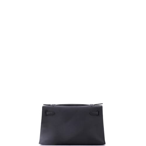 Pre-owned Hermes  Hermes Kelly Pochette Swift In Black