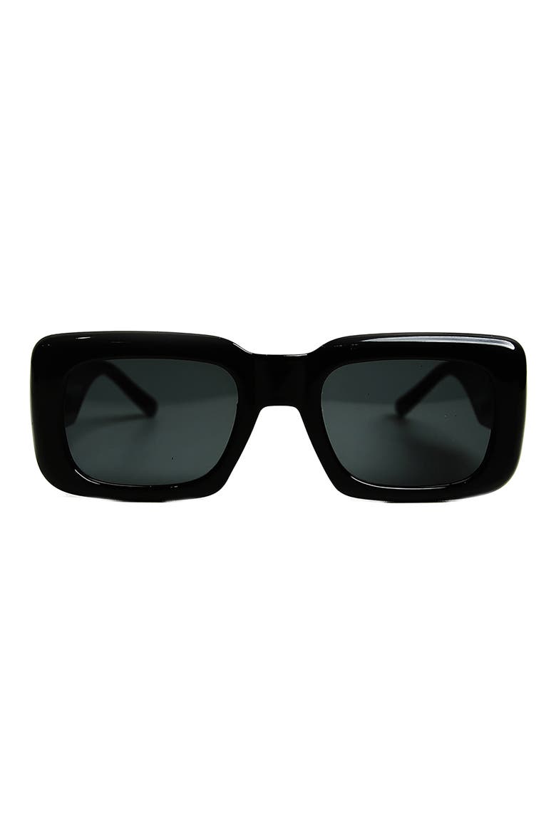 Frame 1 52mm Square Sunglasses, Main, color, BLACK
