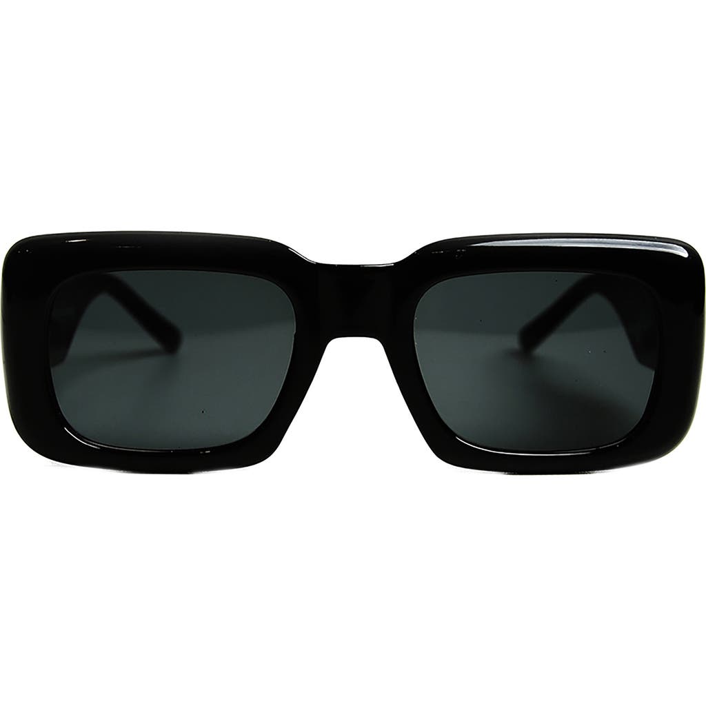 Wisdom Frame 1 52mm Square Sunglasses In Black
