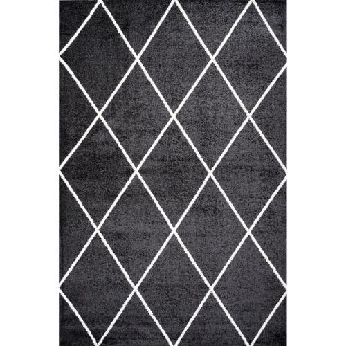 Jonathan Y Cole Minimalist Diamond Trellis Area Rug In Black/white