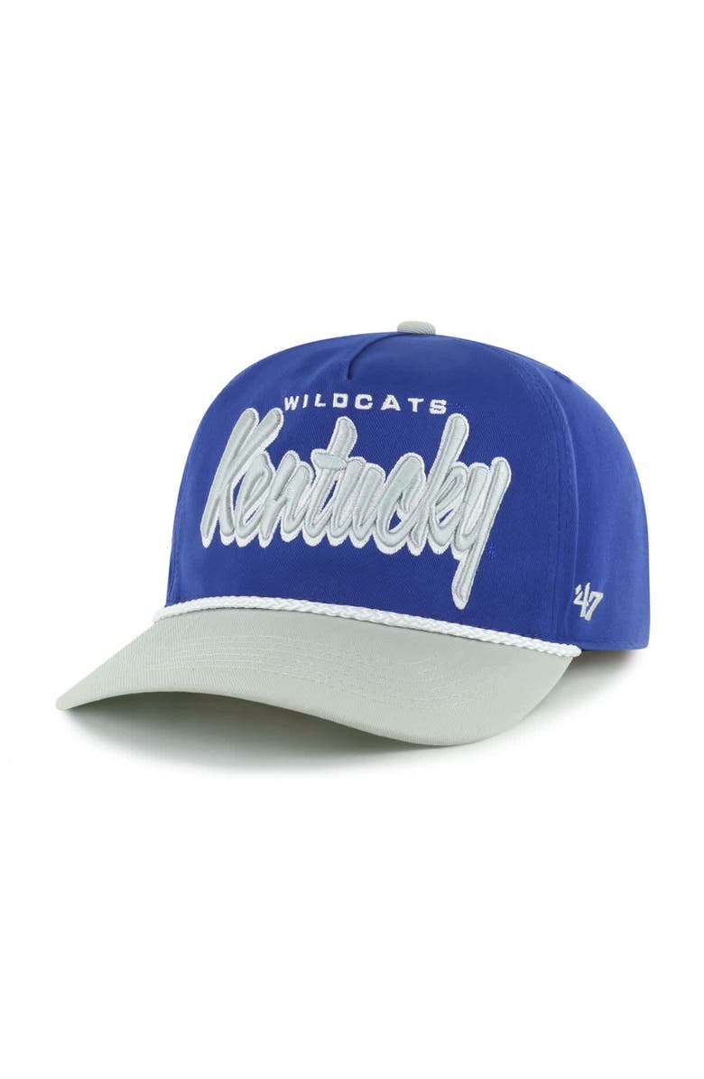 '47 Men's '47 Royal Kentucky Wildcats Dropshadow Rope Hitch Adjustable Hat, Alternate, color, Royal