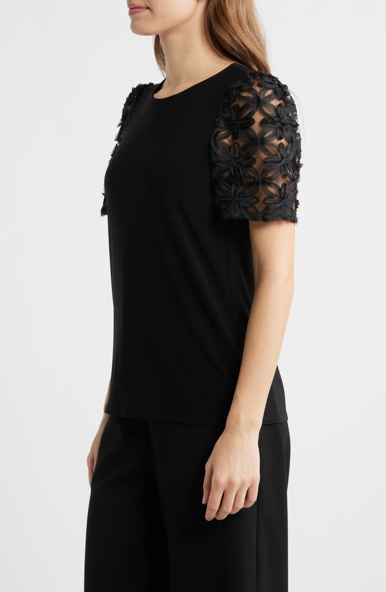 Anne Klein Floral Sleeve Top, Alternate, color, 