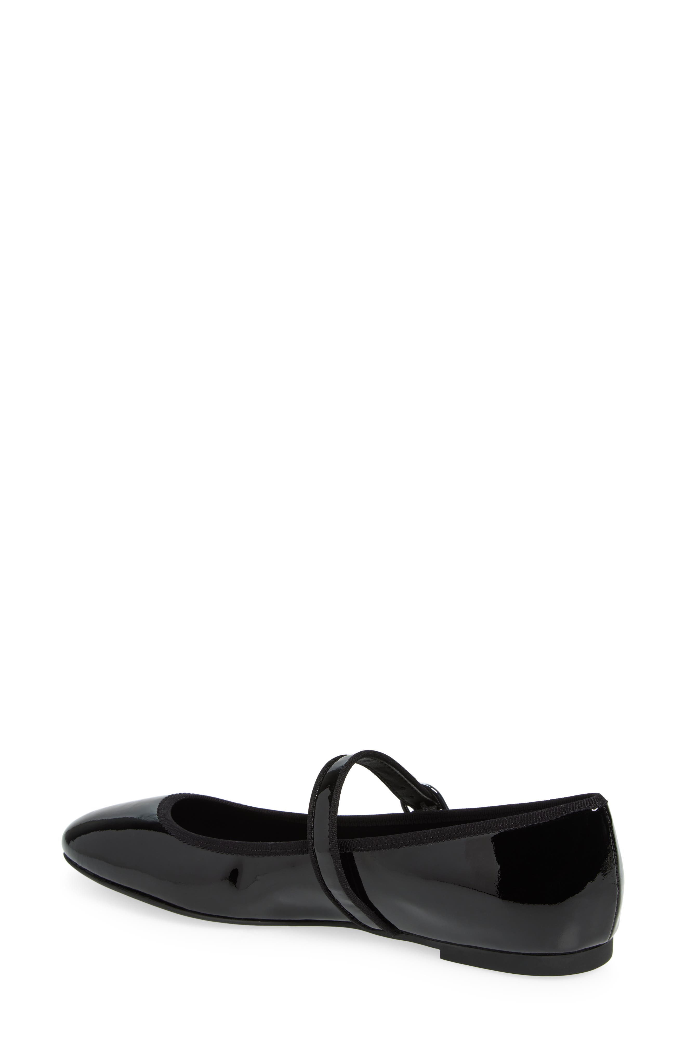 Stuart Weitzman Alice Mary Jane Flat, Alternate, color, Black Patent
