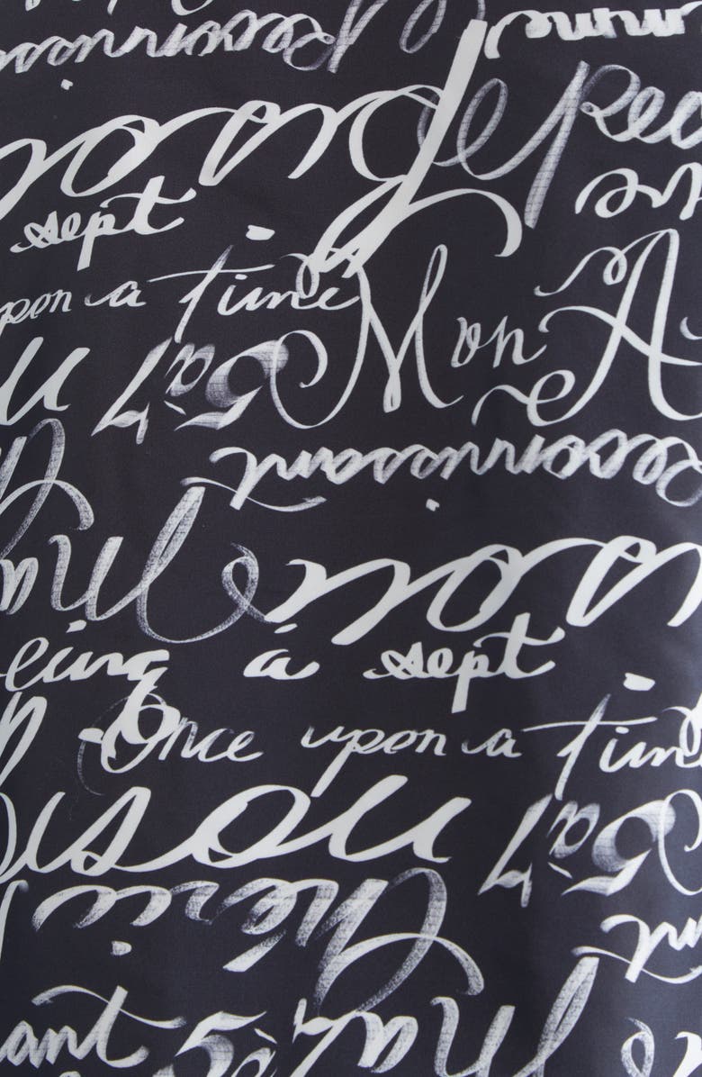 Cinq à Sept Marceline Love Journal Print Long Sleeve Button-Up Shirt, Alternate, color, Black/ White