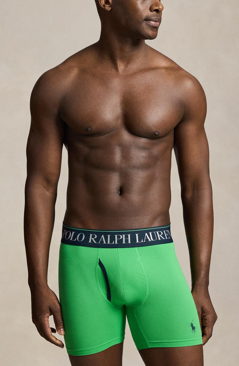 Polo Ralph Lauren Assorted 3-Pack 4D Cooling Microfiber Boxer Briefs, Alternate, color, Black