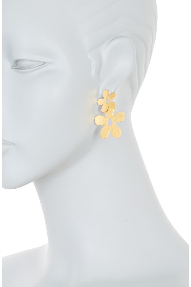 Flower Power Statement Earrings, Alternate, color, VINTAGE GOLD