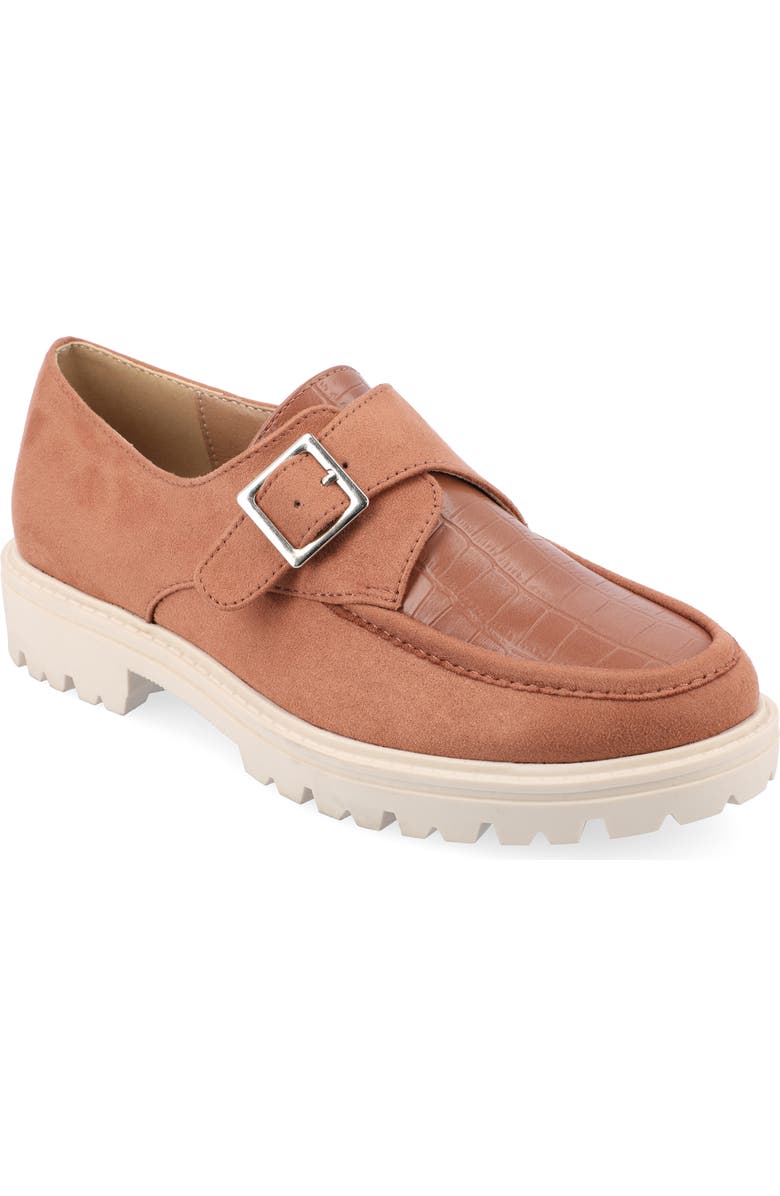 Journee Collection Azula Lug Loafer, Main, color, Tan