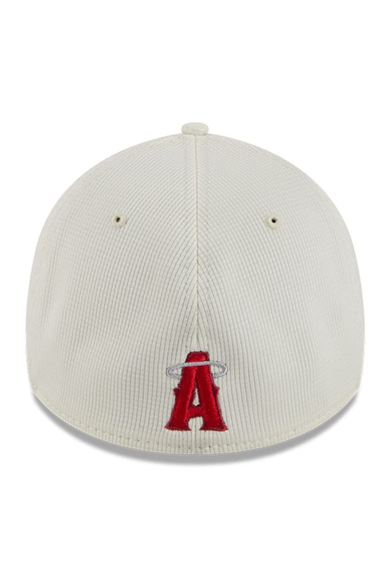 Men's New Era Cream/Red Los Angeles Angels City Connect Batting Practice 39THIRTY Flex Hat, Alternate, color, Cream