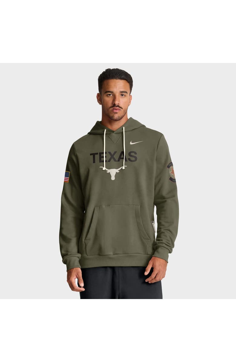 Nike Men's Nike Olive Texas Longhorns 2025 Military Appreciation Dri-FIT Hoodie, Main, color, Olive