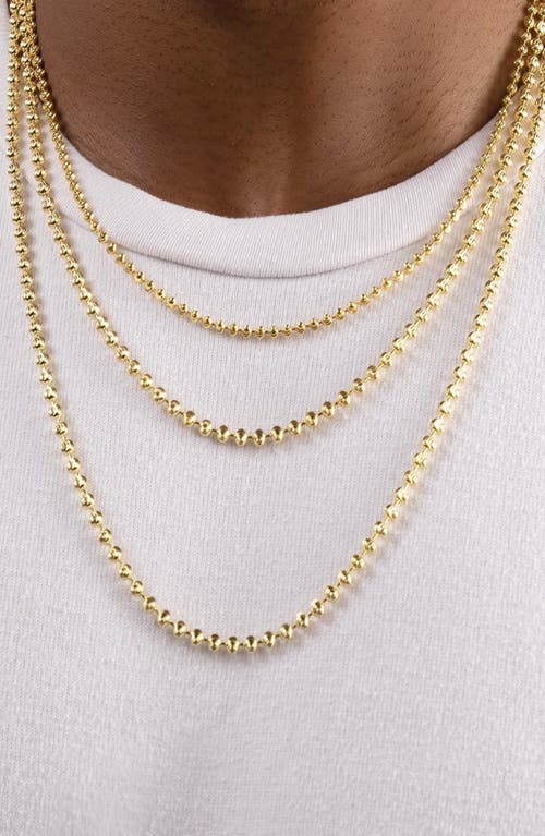 Best Silver Gold Plated Sterling Silver Moon Ball Chain Necklace In Gold