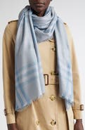 Burberry Metallic Wool & Silk Scarf