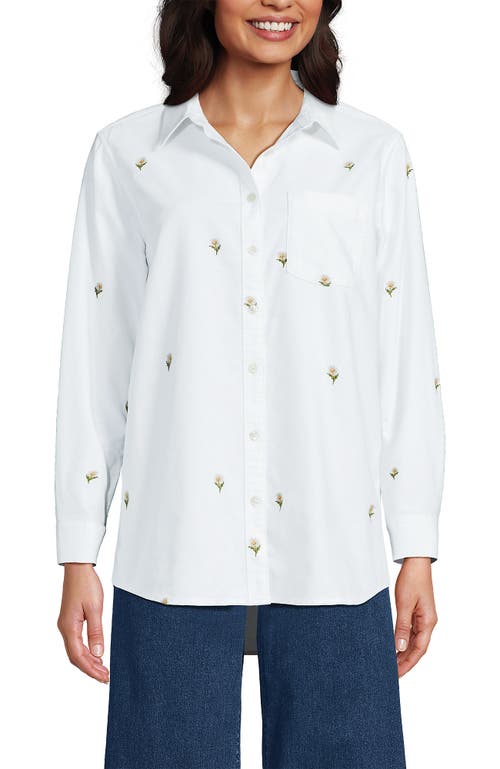 Lands' End Oxford Shirt In White