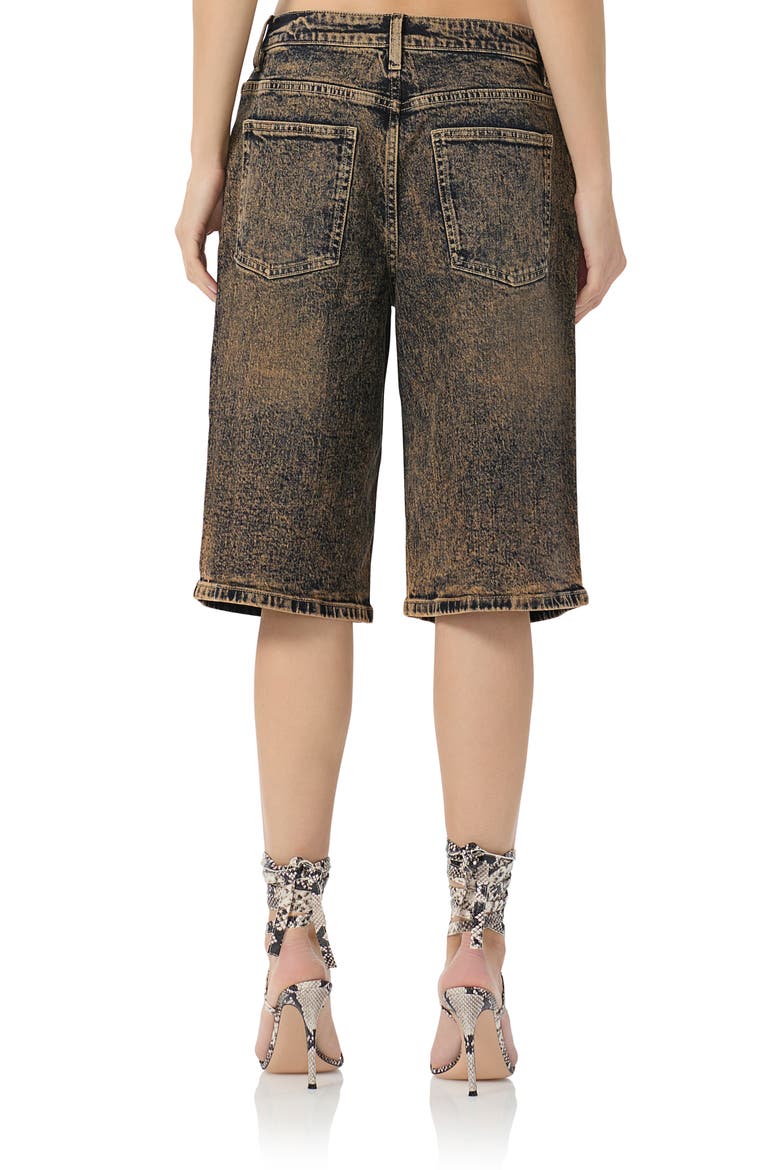 Low Rise Denim Bermuda Shorts, Alternate, color, PRALINE OD WASH