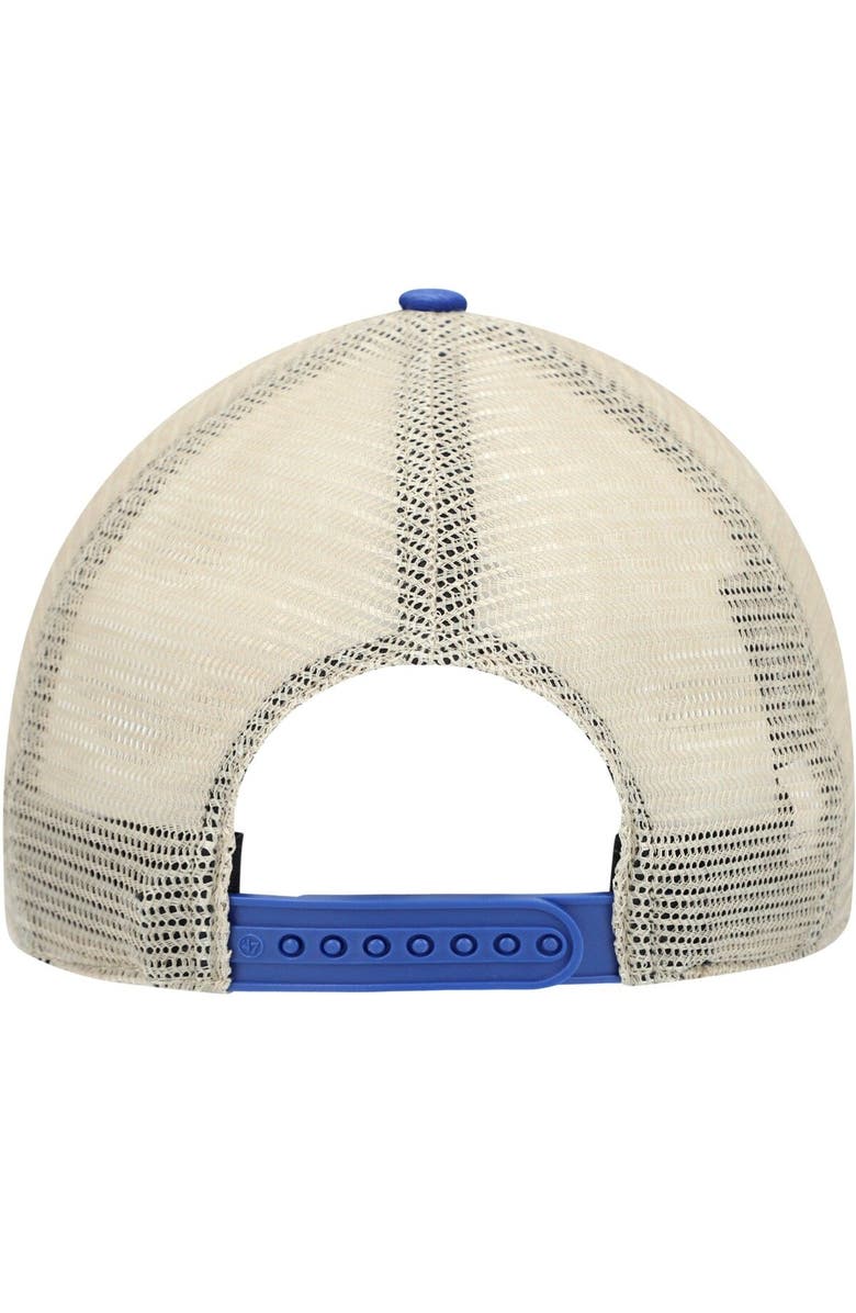 '47 Men's '47 Royal/Natural New York Mets Flagship Washed MVP Trucker Snapback Hat, Alternate, color, 