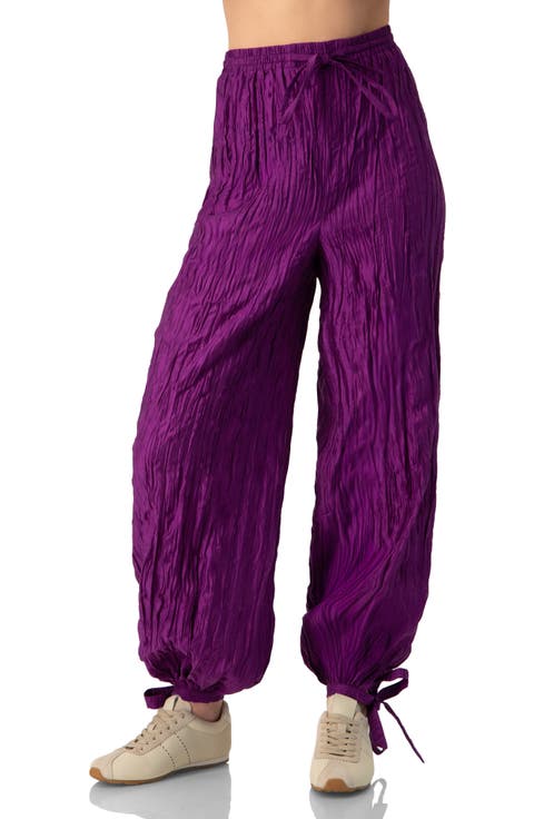 Pleated Pants with Ankle Ties