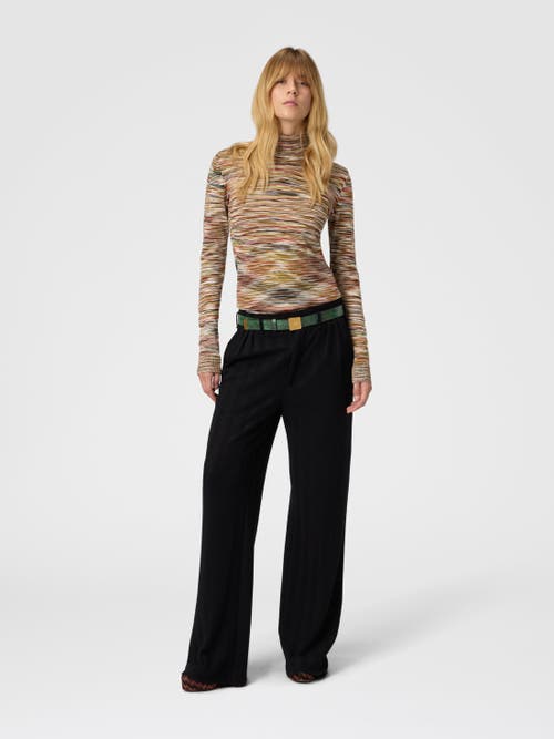 Missoni High-neck Sweater In Flame Smooth Knit In Multi