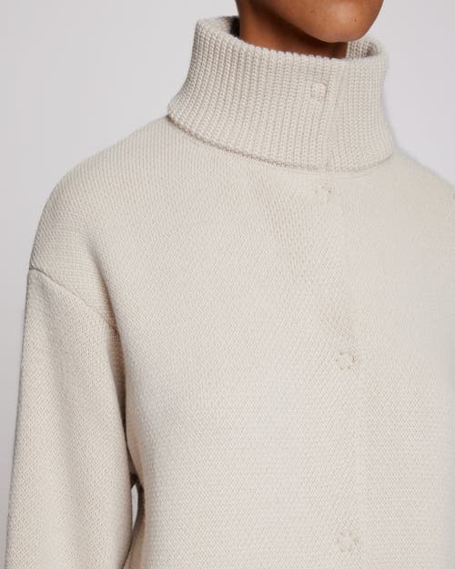 Santorelli Oversized Knit Coat In Creme