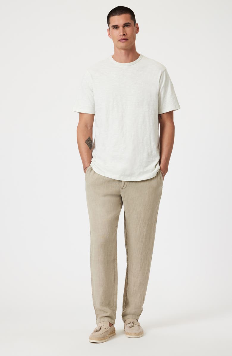 Mavi Jeans Drawstring Linen Pants, Alternate, color, Feather Gray