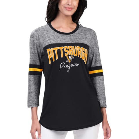 Women
s G-III 4Her by Carl Banks Black Pittsburgh Penguins Play The Game 3/4-Sleeve T-Shirt