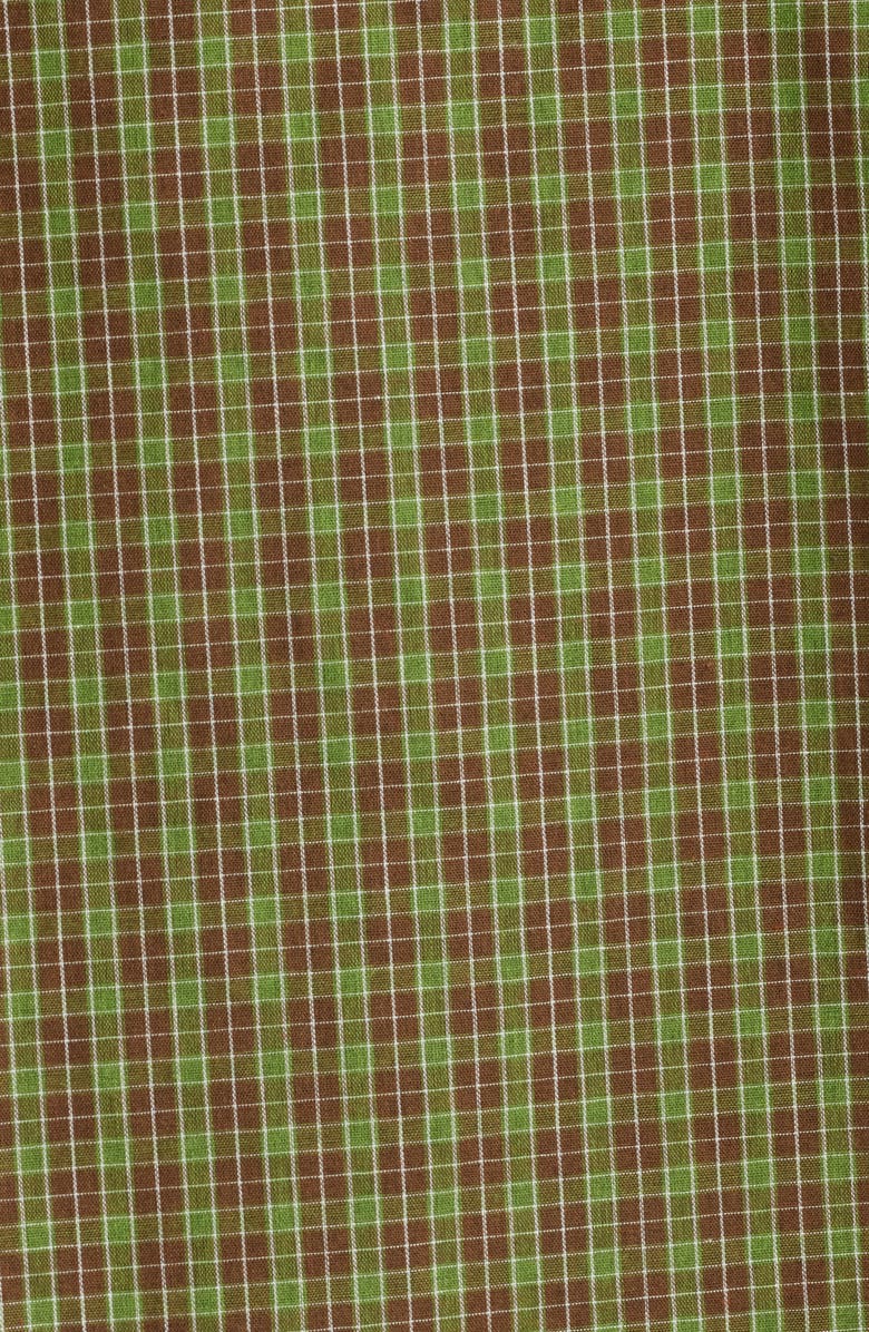 Dressed in Lala Soul Searching Cotton Button-Up Shirt, Alternate, color, Green Plaid