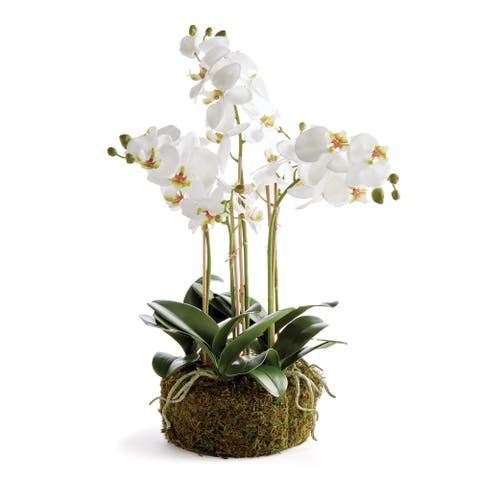 Phalaenopsis Orchid Bowl Artificial Plant Drop-In