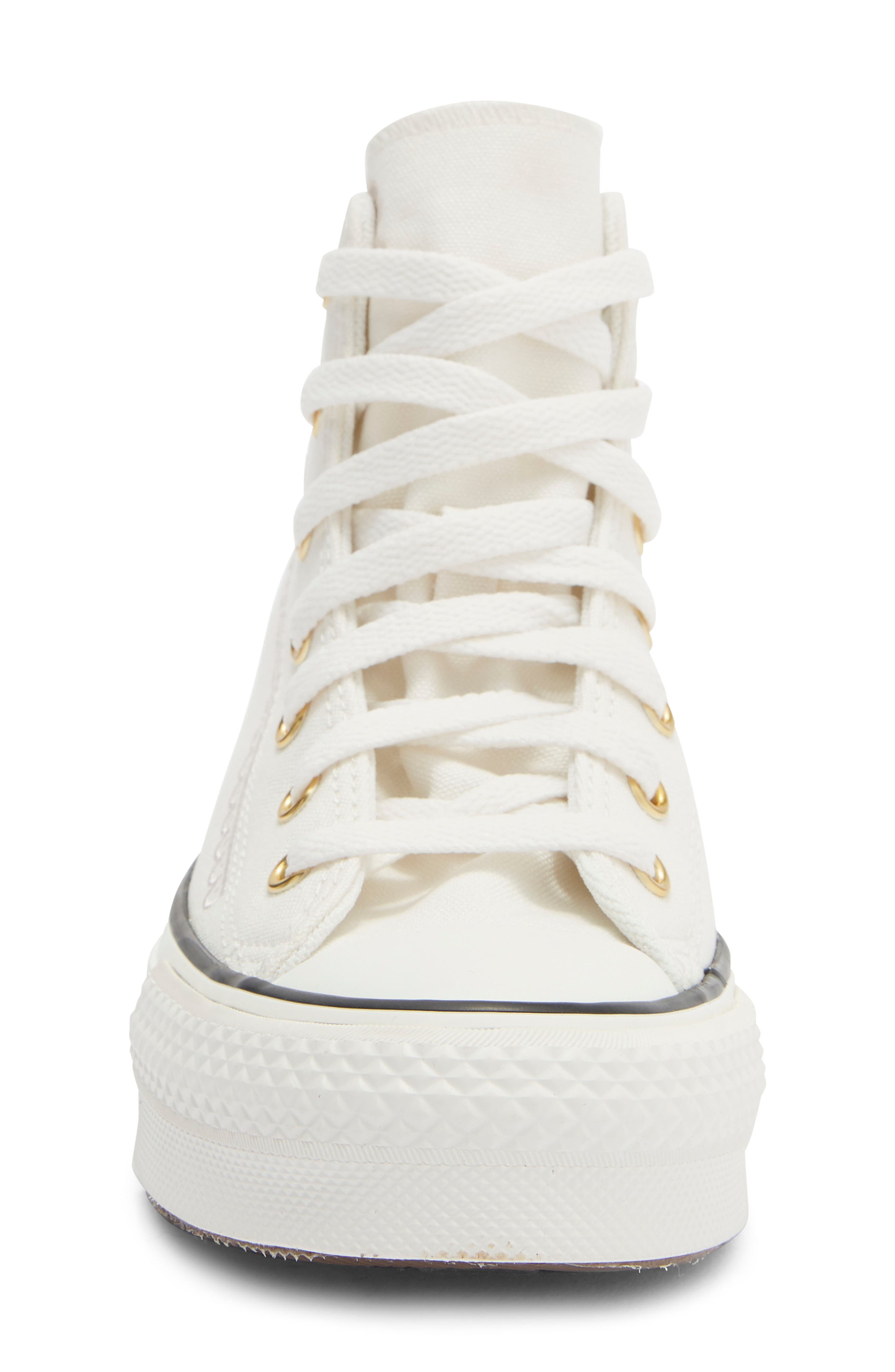 Kids' Chuck Taylor® All Star® Lift Platform High Top Sneaker, Alternate, color, VINTAGE WHITE/ VINTAGE WHITE