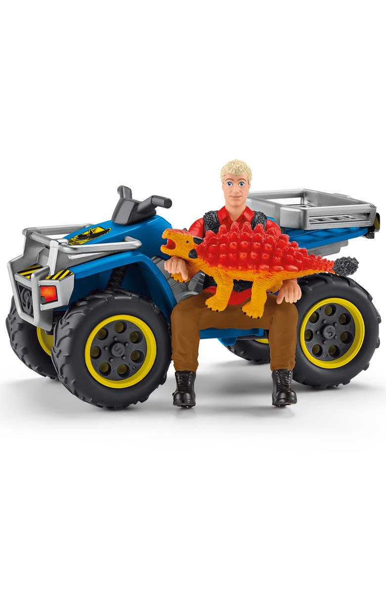 Schleich Dinosaurs Quad Escape From Velociraptor, Alternate, color, Multicolored