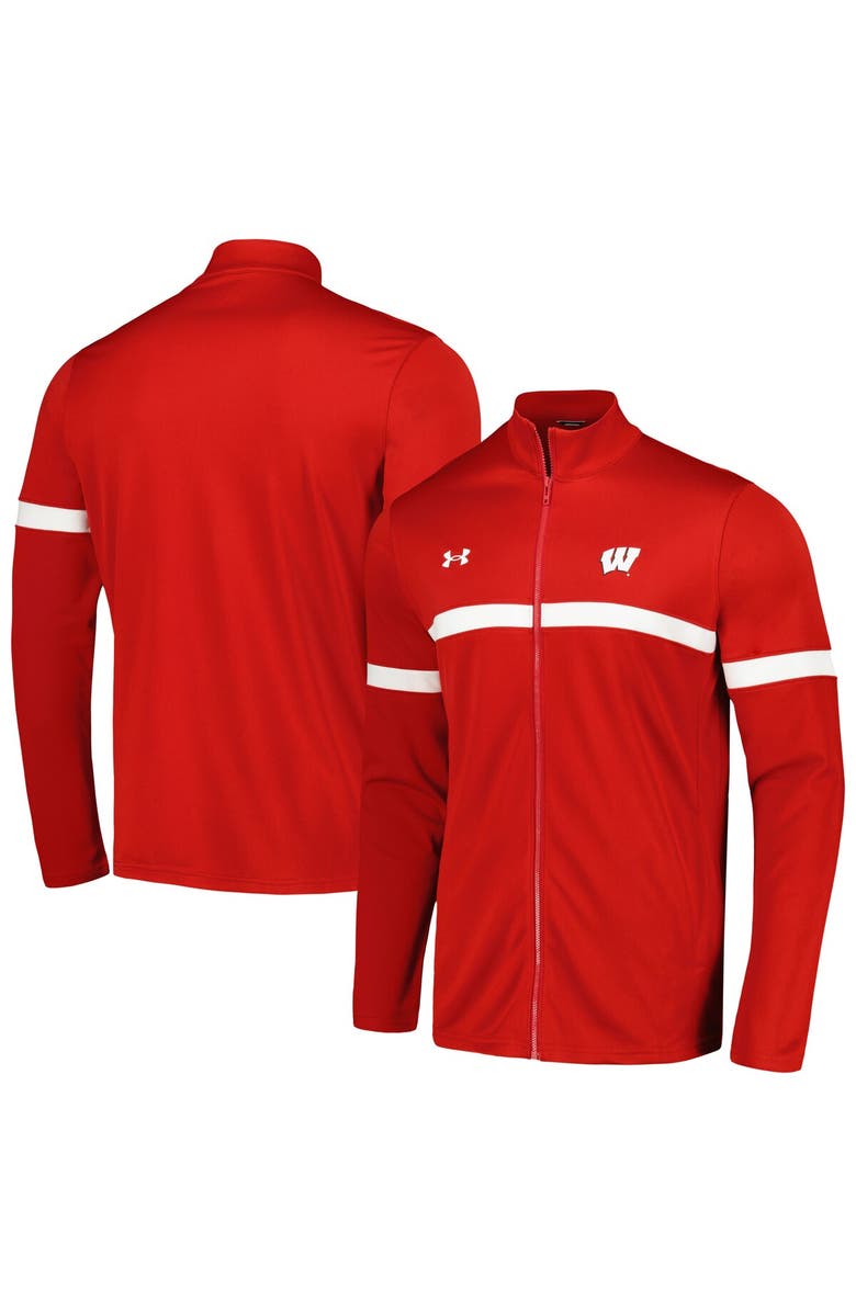 Under Armour Men's Under Armour Red Wisconsin Badgers 2023 Assist Warm Up Full-Zip Jacket, Alternate, color, Red