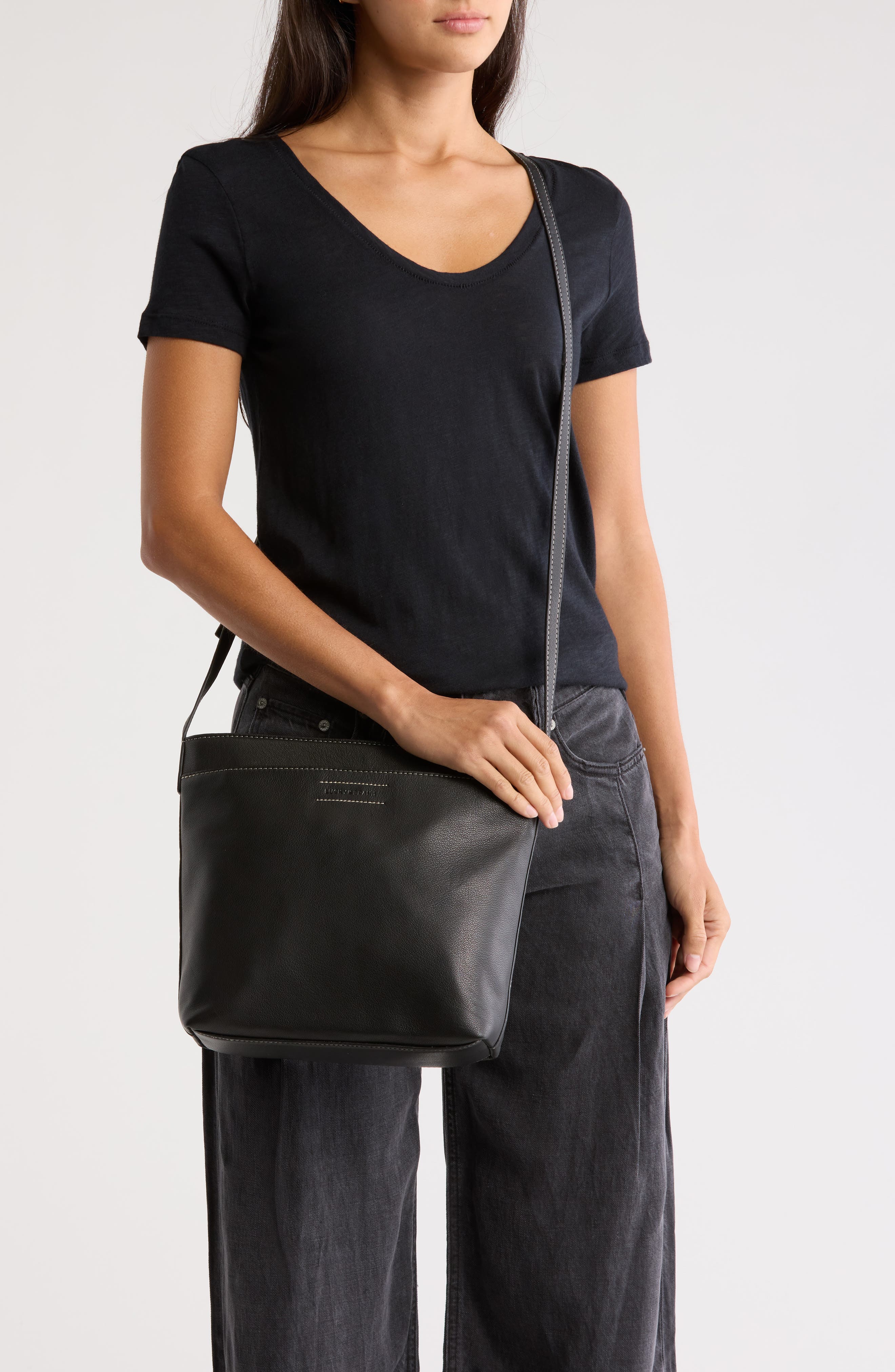 Lucky Brand Tyra Leather Crossbody Bag, Alternate, color, 