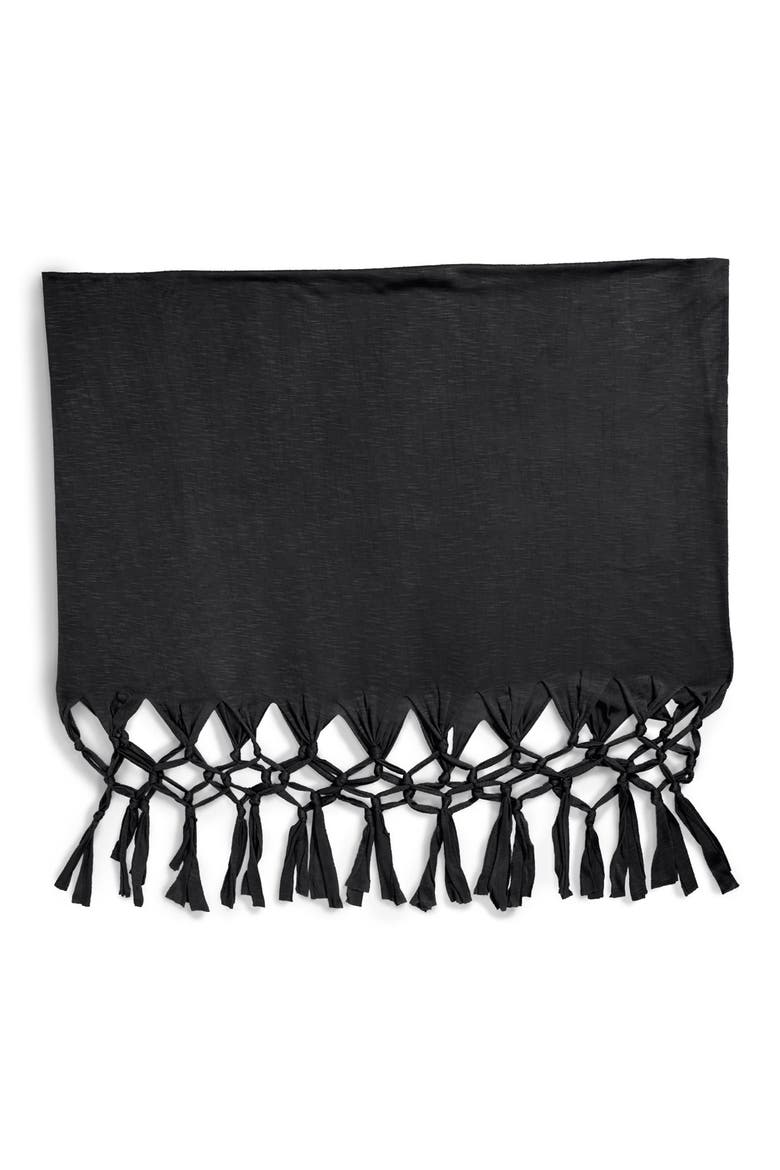 BCBGeneration 'Tassel Tease' Infinity Scarf, Alternate, color, BLACK