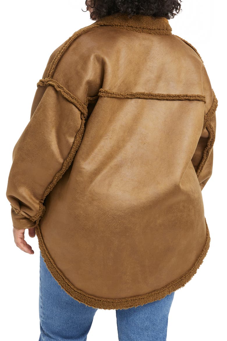 Faux Shearling Coat, Alternate, color, SE01