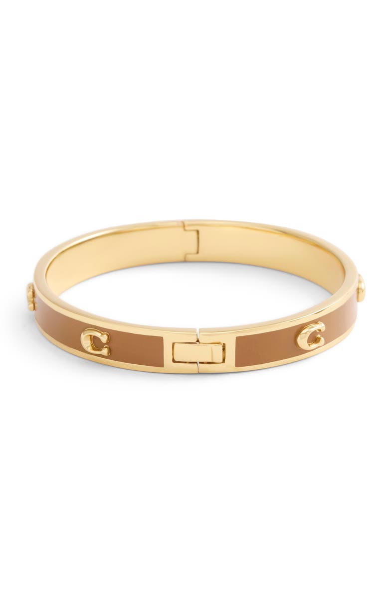 COACH Logo Enamel Hinge Bracelet, Alternate, color, 