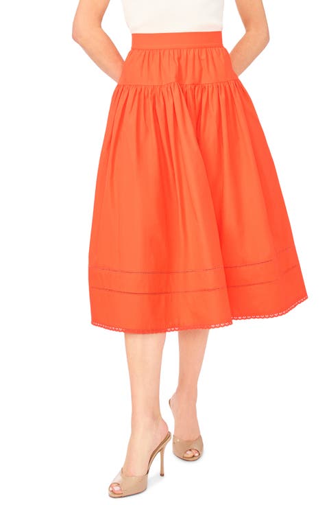 Erin Tiered Cotton Midi Skirt