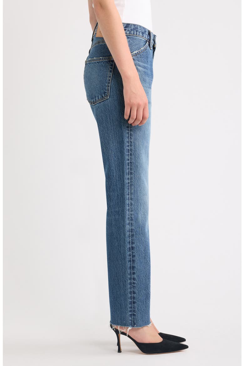 Prescott High Waist Straight Leg Jeans, Alternate, color, BLUE