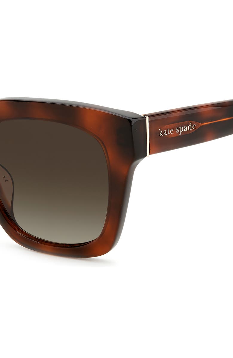 Kate Spade New York camryns 50mm gradient polarized square sunglasses, Alternate, color, Medium Brown