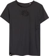 Meruert Tolegen Beaded Merrow Stitch Jersey T-Shirt