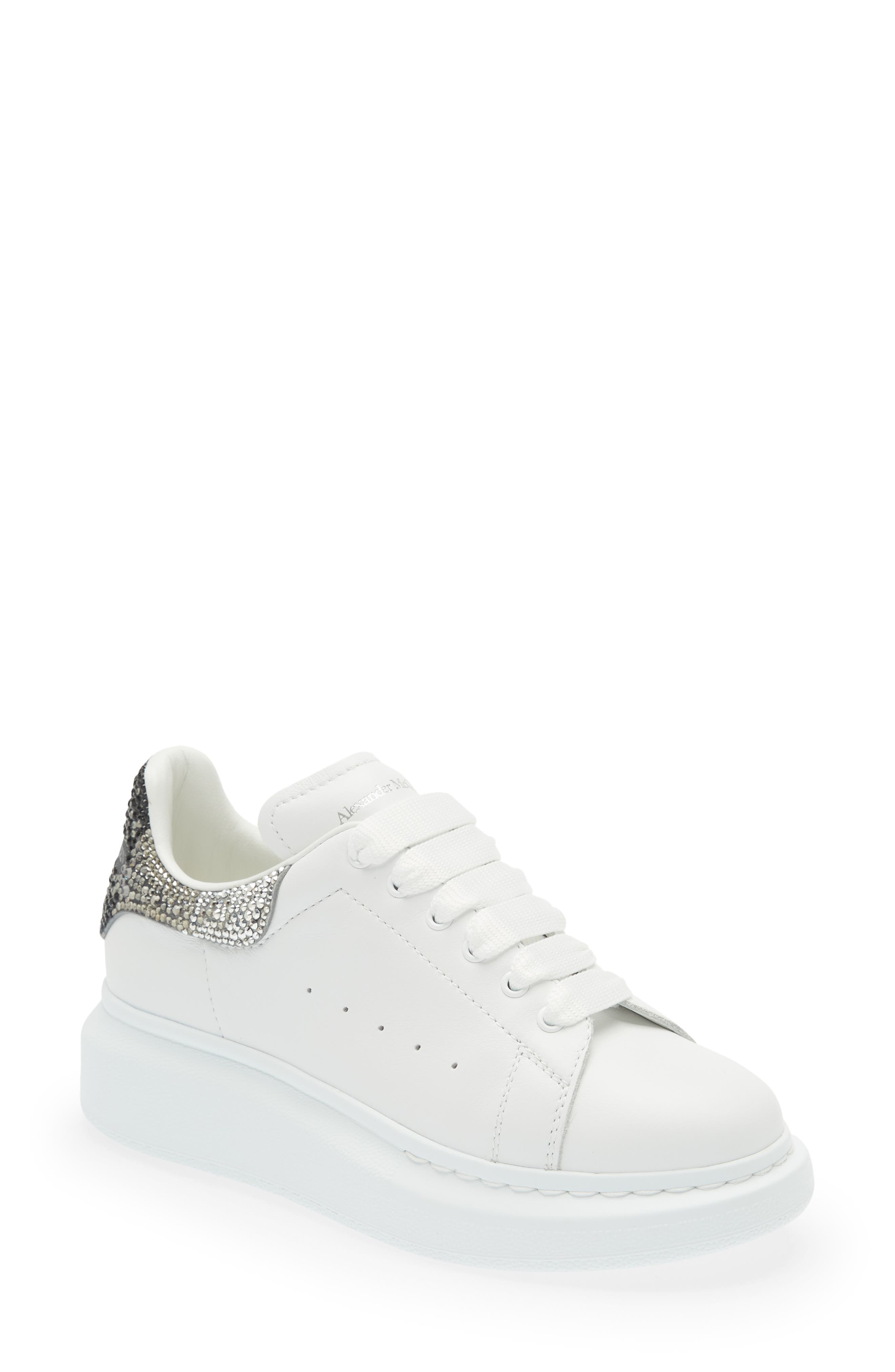 McQueen Alexander McQueen Oversize Crystal Embellished Sneaker, Main, color, 